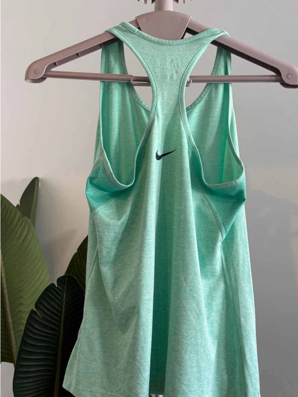 Nike Mint Green Dri-FIT Racerback Tank - Light Green Active Top